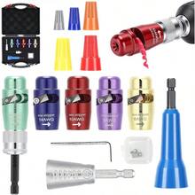 NEW 2026 8 In 1 Wire Stripper Kit Drill With Twisting Connector, Automatic Wire Stripping Drill Wire Stripper And Twisting Professional Electrician, Zinc Alloy The Best Gifts For Parents - Default - View 1