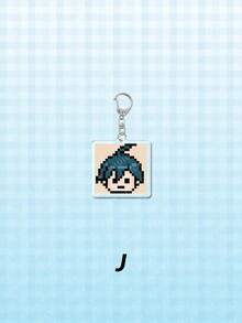 1pc Acrylic Cute Pixel Art Character Pendant, Suitable For Backpack, Bag, Wallet Decoration, Gift For Friends - Multicolor - View 23