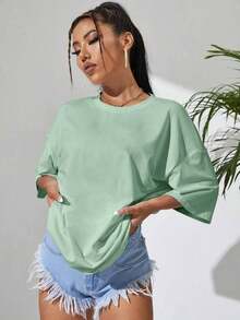 Solid Color T-Shirt - Mint Green - View 5