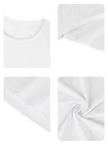 Camiseta Unisex Blanca de Manga Corta 100% Algodón con Estampado Gráfico en Blanco y Negro de Figura Humana, Estilo Streetwear Minimalista, Cómoda y Transpirable para Uso Diario y Salidas Casuales - Blanco - Ver 2