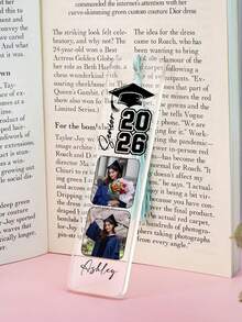 Marcapáginas personalizado de alta calidad para graduación 2026 con foto, borla multicolor personalizada, marcapáginas de acrílico personalizado, nombre, regalo de graduación 2026, recuerdo escolar - Multicolor - Ver 8
