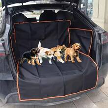 1 st allväders bagagerumsmatta för bilen, husdjursvänligt sätesöverdrag, slitstarkt bagageutrymme för hundar - passar sedan, SUV och lastbil - A - Visa 6