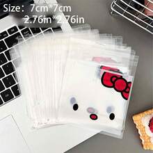 SANRIO 100PCS Hello Kitty Self-Sealing Bags, For Candy And Gifts - Cute Multi-Purpose DIY Craft Bags With Animal Patterns - One Size Fits All - View 9