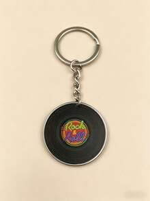 1pc Vintage Music Theme Keychain, Acrylic Keychain With Vinyl Record/Cassette Tape/Recorder Design, Unique Bag Charm Car Accessory Bag Charm School Cute Gothic Y2K Gift For Mom, Dad, Graduation, And Teacher, A Vintage And Nostalgic Keychain Set, Radio+Cassette+Gramophone Recorder Keychain Gift Bag, Acrylic 2D Flat, Bag And Backpack, Fun Design, Sturdy Zipper Chain Keychain, Clothing Accessory, Neutral Accessory - Multicolor - View 15