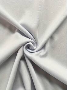 Casual, With A Unique Parisian-Style Inverted Letter Design, Machine Washable, Round Neck, Suitable For Summer Parties, Breathable Fabric, Urban Style, Durable Material. - White - View 5