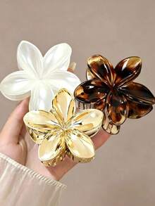 Bộ 3 kẹp tóc nhựa họa tiết hoa, màu vàng và ngọc trai giả trắng, họa tiết da báo, dành cho nữ, dài 3.15 inch/8 cm, thời trang và đa năng, thanh lịch và đơn giản, màu trơn, phù hợp cho sử dụng hàng ngày, thường ngày, dự tiệc, đi biển, du lịch, tạo kiểu tóc, rửa mặt/gội đầu, trang điểm, phụ kiện quần áo, kẹp tóc thời trang mùa thu, phụ kiện tóc mùa thu, kẹp tóc mùa đông, kẹp tóc mùa hè, lễ hội, sinh nhật. - Nhiều màu - Xem 7