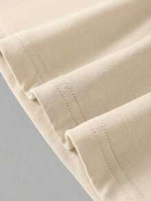 Blusa de manga corta y cuello redondo casual y elegante, adecuada para uso diario, ir al trabajo y salir, primavera/verano - Albaricoque - Ver 9
