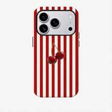 Cherry Pattern Film 2-In-1 Phone Case - Durable, Shockproof, And Fashionable Protection, Compatible With Iphone 17 16 15 14 13 12 11 Plus Pro Max Air Series, Perfect Birthday Gift For Friends - Multicolor 1 - View 1
