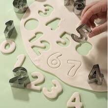 26pcs 3-Inch Large Letter & Number Shaped Stainless Steel Cookie Cutter Set, Sushi Mold, Suitable For Birthday, Christmas, New Year And Holiday Party Decoration, Can Be Used For Cookies, Frosting, Cookie Dough And Fruit - View 10
