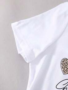 Camiseta con Estampado de Corazón y Letras  Unity, Camisetas con Estampados para Mujer - Blanco - Ver 4