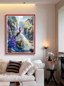 5D DIY圆形钻石画套装，风景主题，全钻画布十字绣，适合初学者，完美的家居装饰工艺礼品 - 客厅、卧室、书房 - 圓鑽 - 查看 5