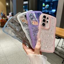 波浪边闪粉手机壳，TPU轻薄透明防震手机壳，兼容三星Galaxy A56/A17、S24 Ultra/S24 Plus/S24、S23 Ultra/S23 Plus/S23、S22 Ultra/S22 Plus/S22、S21 Ultra/S21 Plus/S21 FE/S23 FE/S20 FE、17/16E/15/14/13/12/11/X/XS Max/XR/Pro Plus，国际版 - 粉色 - 查看 7
