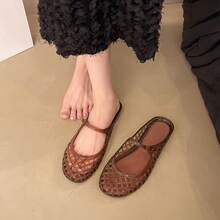 Summer Jelly Sandals For Women, Fashion Jelly Sandals Women, Casual Sandals For Women, Stylish Shoes For Women, Elegant High Heel Sandals, Soft Comfort Summer Shoes, Breathable Daily Outdoor Footwear, All-Match Womens Sandals, Lightweight Ladies Summer Footwear, Perfect Mother Gifts, Chic Casual Party Street Wear For Hot Summer Days - 摩卡棕 - 查看 1