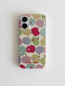 Funda de teléfono con diseño de manzana hueca y colorida compatible con iPhone 17 Pro Max, 17, 16 Pro, 14, 16, 15, 13, elegante y protectora - Multicolor - Ver 2