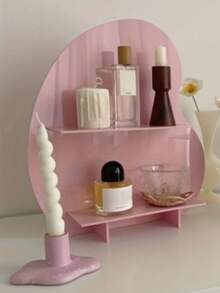 Hộp đựng đồ để bàn 2 tầng bằng acrylic sang trọng - Trưng bày nghệ thuật cho mỹ phẩm, nước hoa và tinh dầu thơm - Trắng/Đen - Nhiều màu - Xem 3
