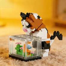 8pcs Micro Particle Building Blocks Cute Animal Theme Toy Series, Adorable Corgi, Owl, Dolphin, Rabbit, Cat And More Animals, DIY Creative Assembly Educational Combination, Suitable For Window Decoration, Living Room Decor, Birthday Holiday/Friend Gift, Parent-Child Interaction To Accompany Child Growth. - Multicolor - View 18