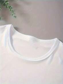 Women's Casual Short-Sleeved T-Shirt With Vintage Print, Made Of Soft Pure Cotton Fabric, Ideal For Everyday Outfits. - 白色 - 查看 3