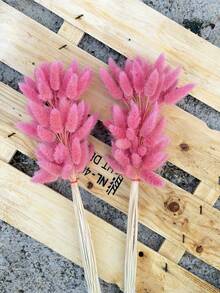 60/120/180/240入 44cm 人造兔尾草，居家裝飾人造兔尾草莖，適用於波希米亞風花卉裝飾、DIY手工藝、居家廚房與婚禮裝飾、聖誕裝飾、感恩節裝飾、DIY花環裝飾 - 中粉紅色兔尾草 - 查看 3