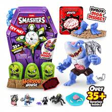 ZURU Smashers Mega Horror House Monster Toy, Interactive Coffin Playset With 35+ Surprises, Lights & Sounds, Sand, Slime, Dig & Dissect Buildable Monsters, Birthday Gift For Kids - Multicolor - View 4