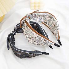 Bohemian Style New Fashion Women's Headband, Fresh Spring Bright Color Headband, Big Bow Headpiece, Casual Headscarf Style Hair Accessory, Headband, Hair Scrunchie,Festival,Party - One Size - View 12