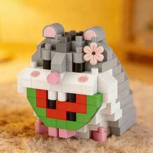 8pcs Micro Particle Building Blocks Cute Animal Theme Toy Series, Adorable Corgi, Owl, Dolphin, Rabbit, Cat And More Animals, DIY Creative Assembly Educational Combination, Suitable For Window Decoration, Living Room Decor, Birthday Holiday/Friend Gift, Parent-Child Interaction To Accompany Child Growth. - Multicolor - View 17