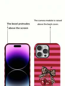 Pattern Light Phone Case For 16 Pro Max/15/14/14/14 Mini/7 Pls XR, 2-In-1 Rugged Matte Protective Case - Black - View 4