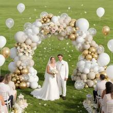 52pcs/26pcs Set Of 10-Inch White, Sand White, Metallic Gold, Clear Latex Balloon Arch Kit, Suitable For Weddings, Bridal Showers, Birthdays, Christenings, Party Decorations - Multicolor - View 3