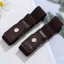 2/4 Peças Cinto com Cós Elástico, Cinto Ajustável Sem Fivela, Adequado para Denim, Cinto Elástico Invisível, Unissex, Cintura Emagrecedora - Design Confortável Sem Fivela, Ajustável e Elástico, Ajuste Perfeito para Denim e Calças - Realce o Contorno do Seu Corpo, Cinto Elástico Vintage - Sem Fivela, Ajuste Invisível, Unissex, Estiramento Confortável, Tamanho Universal - Multicolorido - Visão 3