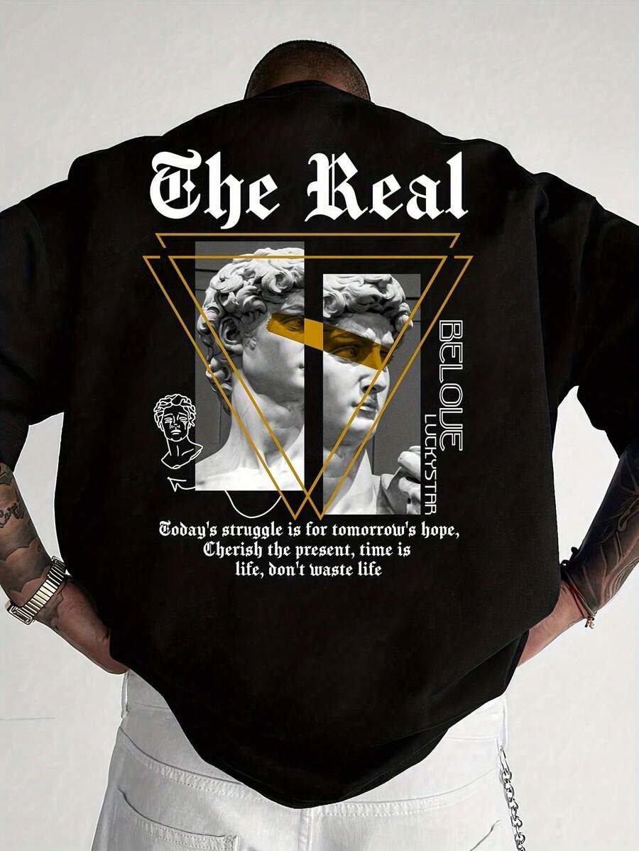 Camisetas de hombre para primavera y verano - Negro - Ver 1