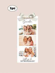 1/3pcs Personalized Photo Bridesmaid Invitation Card, "Will You Be My Bridesmaid?", Maid Of Honor Card, Wedding Gift, Wedding Souvenir ,Forever Love, Gift Ideas - Multicolor - View 39