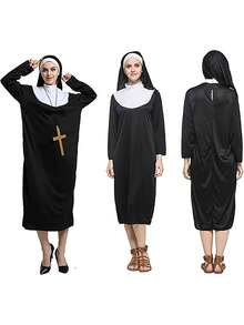 Bộ trang phục nữ tu, áo choàng nữ tu Công giáo dành cho nữ, trang phục cosplay - Nhiều màu - Xem 3