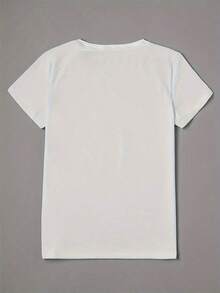 Women's Casual Short-Sleeved T-Shirt With Vintage Print, Made Of Soft Pure Cotton Fabric, Ideal For Everyday Outfits. - 白色 - 查看 4