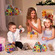 100pcs Magnetic Building Blocks, STEM Magnetic Sensory Toys, Suitable For Boys And Girls, Children's Magnetic Construction Toys For Brain Development, Preschool And Kindergarten - Multicolor - View 6