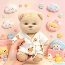(Clothes Only) Suitable For 28cm-30cm Plush Doll Clothes Set, Teddy Bear Outfit, Cute Rabbit Clothes, Doll Bear Dress With Tail Hole - Multicolor - View 6