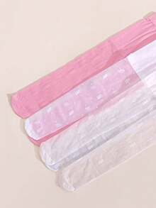 3双装可爱兔子图案女童连裤袜，柔软亲肤，适合春秋季穿着。 - 彩色 - 查看 3