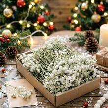 HOSY 50/100 Pcs Pure White Artificial Daisy Flowers - Exquisite, Easy To DIY, Suitable For Wedding, Home And Office Decor, Parties And Gardens - Tabletop Bohemian Garland, No Feathers, No Electricity, Suitable For Christmas, Thanksgiving And Halloween Decorations, Home Christmas Gifts And Christmas Decorations - White Baby's Breath - View 9