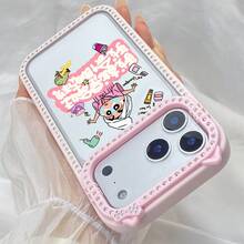 スマホケースラインストーンフレーム猫耳透明ケースキラキラ女性向けスマホケースカメラレンズ保護クリア/ラインストーン付き/ソフトTPU耐衝撃傷防止苹果17proMax/17pro/17/11/12/13/14/15/15Pro/15PluS/15ProMax/16/16Pro/16PluS/16ProMax/おしゃれインスタ映え大人上品贈り物に最適 - 灰色 - チェックする 3