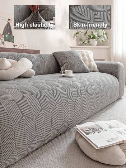 1pc Plush Velvet Stretch Sofa Cover, Pet-Friendly Non-Slip Durable, Machine Washable Colorfast, Holiday Decor Adds Ambiance Protects Sofa, Fits 1/2/3/4 Seater Sofa, Comes With Anti-Slip Stick