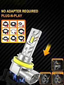 HYNBYZJ 2 bóng đèn LED CANBUS H7 H4 H11 H1 9005 HB3 9006 HB4 H9 cho xe hơi, công suất 800000LM, điện áp 12V, nhiệt độ màu trắng 6000K. - A - Xem 4