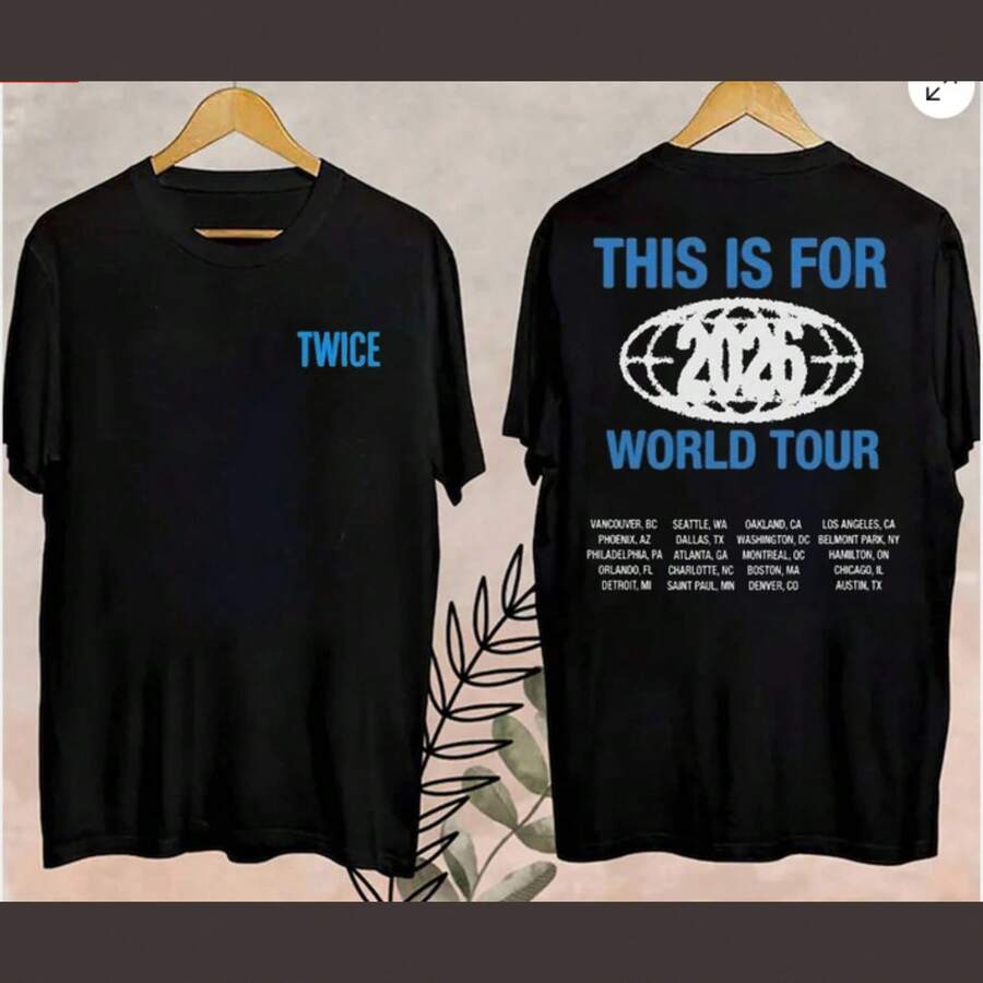 TWICE This Is For 2026 Tour LA2 Pop-Up Multicolor T-Shirt - Black - View 1