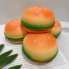 1 món đồ chơi bóp hình bánh hamburger giống thật, đồ chơi giảm căng thẳng, đàn hồi chậm, Needo, đồ chơi bóp mềm hình pho mát, đồ chơi bóp mềm hình bánh bao, đồ chơi giảm stress. - Hamburger có thể tạo hình - Xem 6