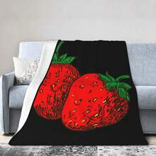 Two Of The Strawberries Ultra-Soft Microfiber Wool Blanket - 1 - View 1