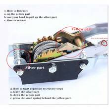 4 Ton Dual Gear Power Puller Heavy Duty 2 Hook Cable Puller Hand Winch UK - A - View 5