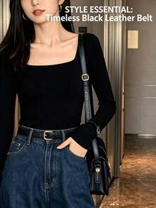 1件装 时尚女士铆钉装饰多功能牛仔裤腰带连衣裙腰带 万圣节夏季秋季，女士沙滩配饰，旅行必备，母亲节礼物 - 彩色 - 查看 3