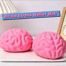 Extra Large Brain Squeeze Stress Relief Slow Rebound Squishy Toy - Where Did Your Brain Go? - View 3