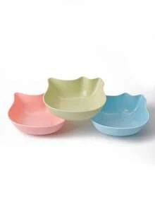 6个猫碗 - 幼猫幼犬食物和水碗，多用途PP塑料宠物碗，适用于猫/狗/小型动物，宠物喂食和饮水碗，可爱设计，蓝粉绿 - 350毫升 - 查看 4