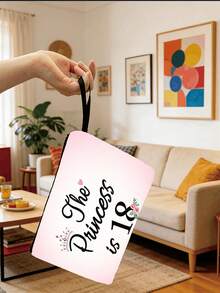 1 chiếc Túi đựng mỹ phẩm sinh nhật lần thứ 18 hình vương miện dành cho bé gái, túi trang điểm có khóa kéo, đồ dùng du lịch, món quà trưởng thành hoàn hảo cho các cô gái. - Nhiều màu - Xem 10