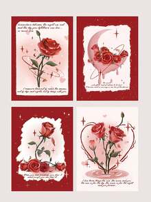 20 tấm thiệp vẽ tay 520 dùng cho ngày Valentine, thiệp bó hoa, thiệp tình yêu đôi lứa, nhãn trang trí hộp quà sinh nhật. - nhiều màu - Xem 9