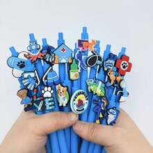 Bộ 15 bút bi hình cún con màu xanh dương, kiểu dáng ngẫu nhiên, mực đen, viết trơn tru, lý tưởng cho kỳ nghỉ và văn phòng phẩm, hoàn hảo cho nhiều dịp lễ hội. - Bộ - Xem 4