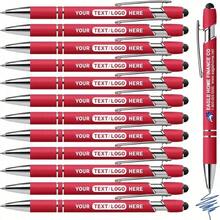 12pcs Blue Ink Customized Pens, Metal Printed Name/Logo/Text, Gift For Office, Teachers And Students, Engraved Pens, Promotional Items - Sets - View 12